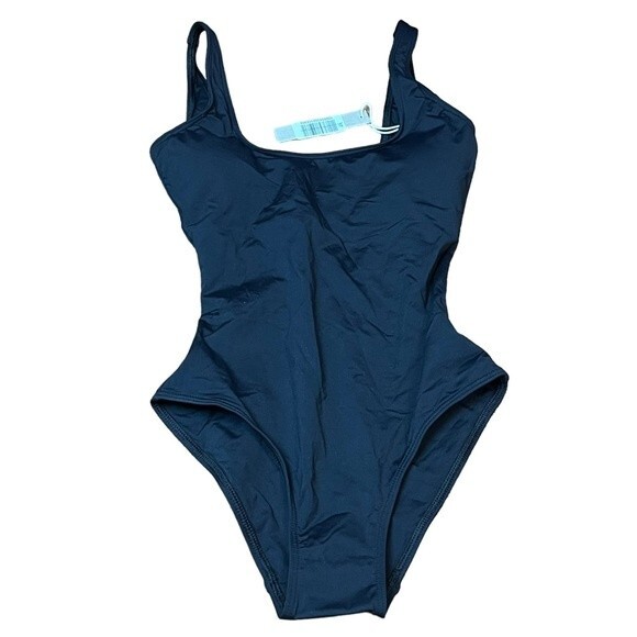 NWT Everlane The Square-Neck One-Piece Black Swim Suit Size XXS - Picture 1 of 7